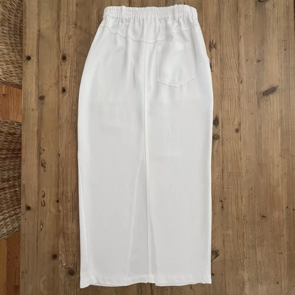 White maxi denim look skirt Size Small - Picture 2 of 5